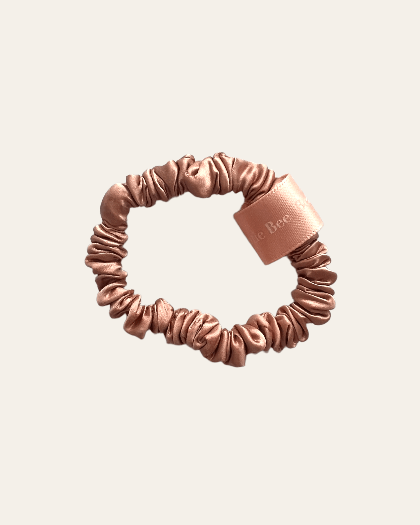 Hedvábná gumička klasik - Rose gold