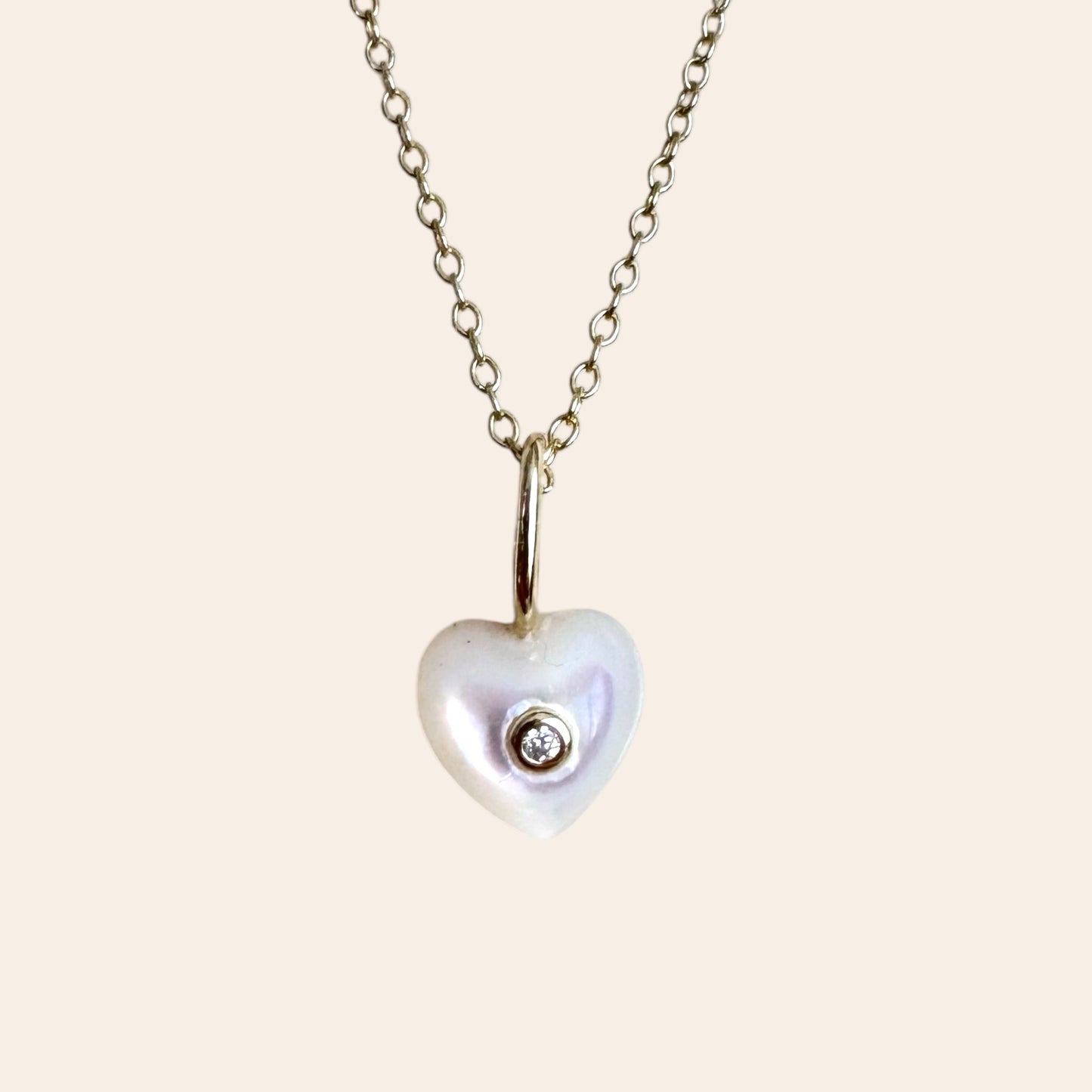 Náhrdelník - Little Heart s moissanitem