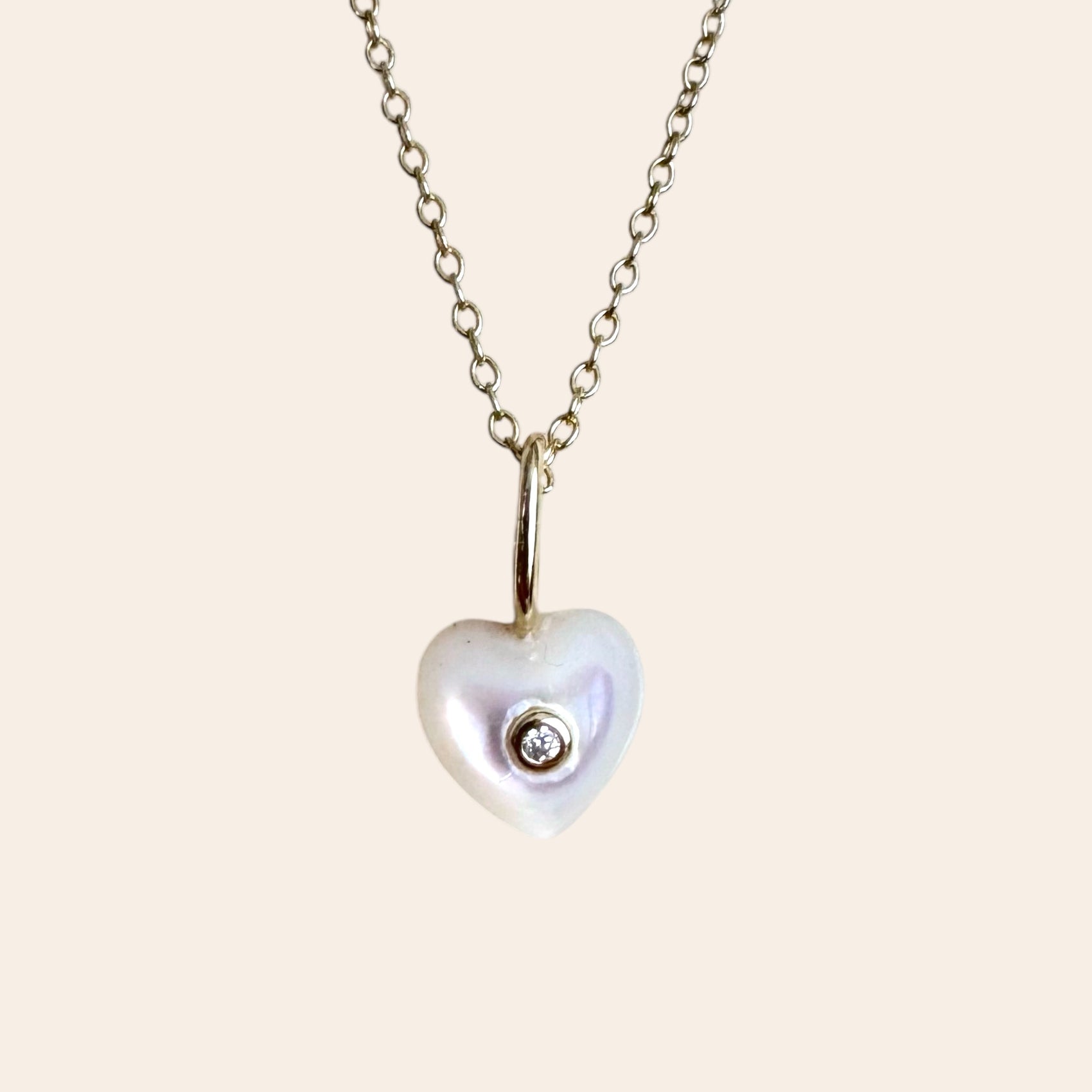 Náhrdelník - Little Heart s moissanitem