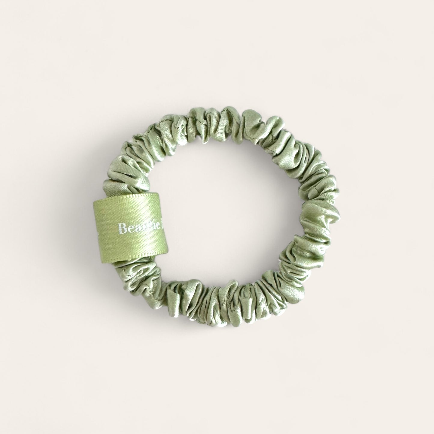 Hedvábná gumička klasik - Matcha