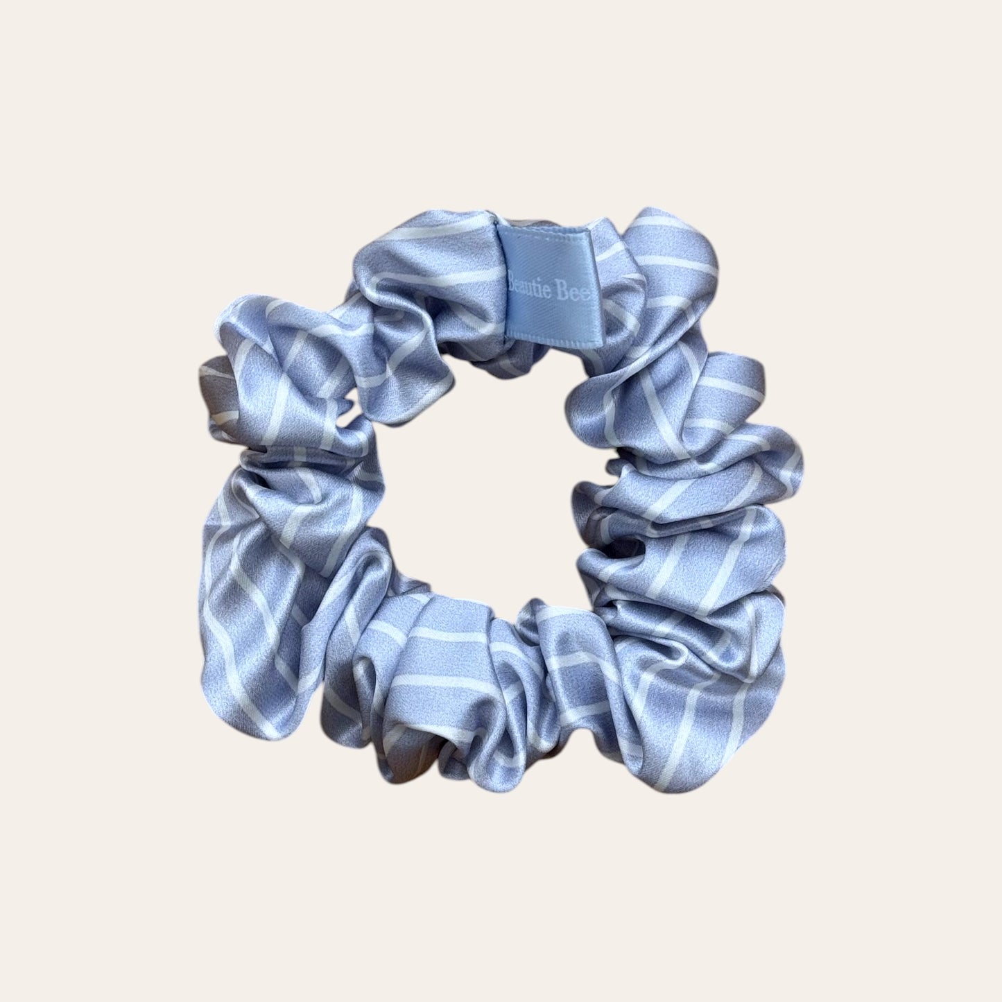 Hedvábná gumička Large – Pruhy × Modrá