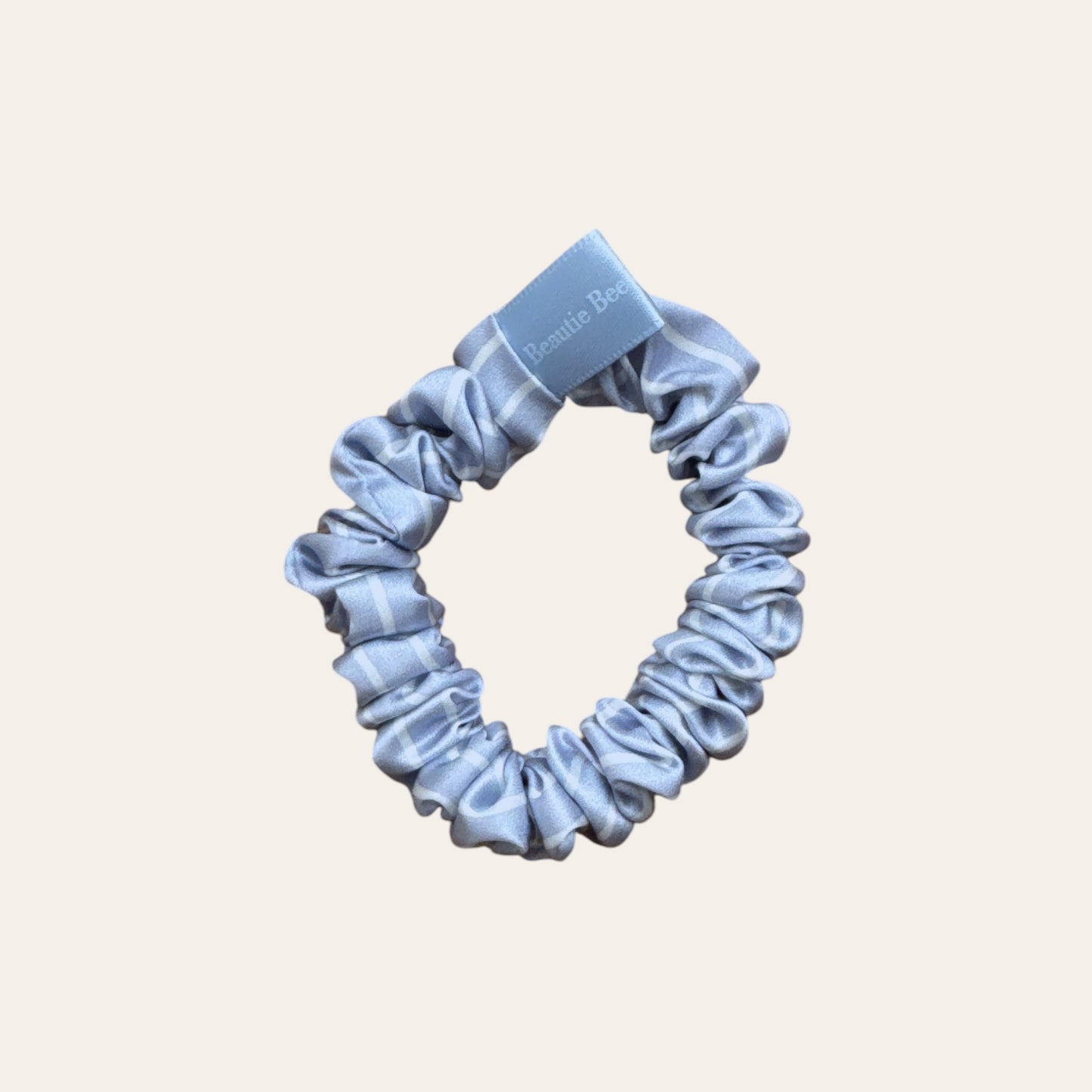Hedvábná gumička Medium – Pruhy × Modrá