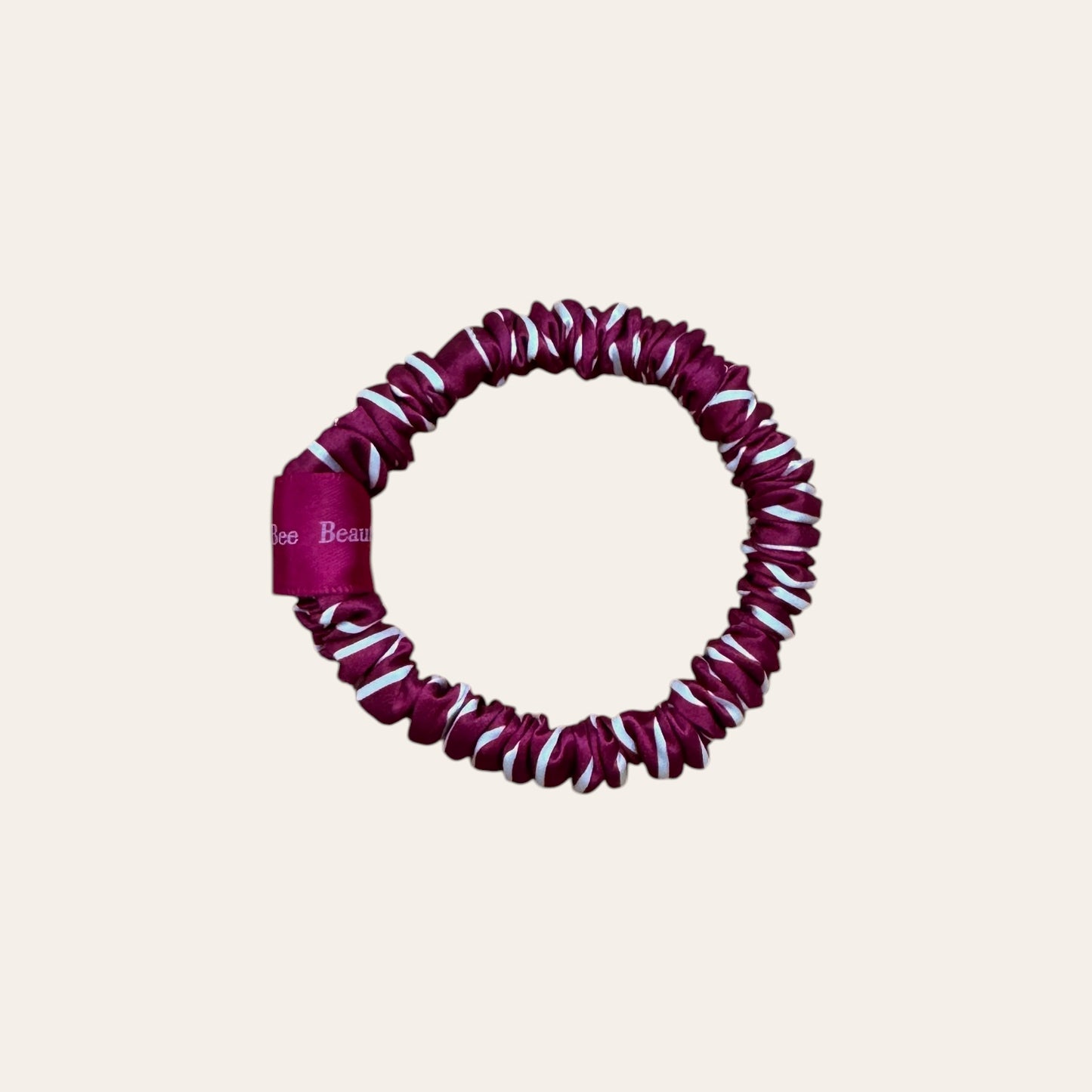 Hedvábná gumička Klasik – Pruhy × Burgundy