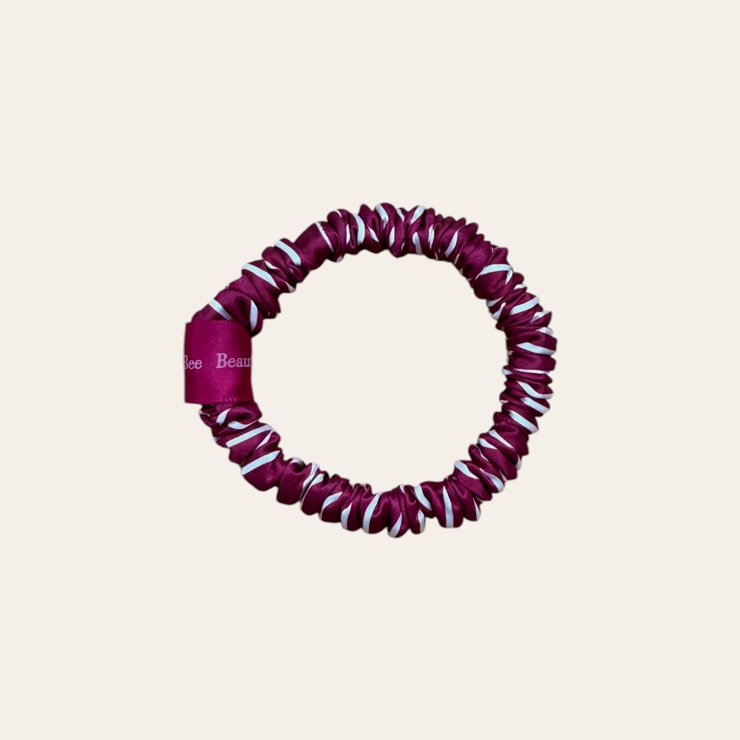 Hedvábná gumička Klasik – Pruhy × Burgundy