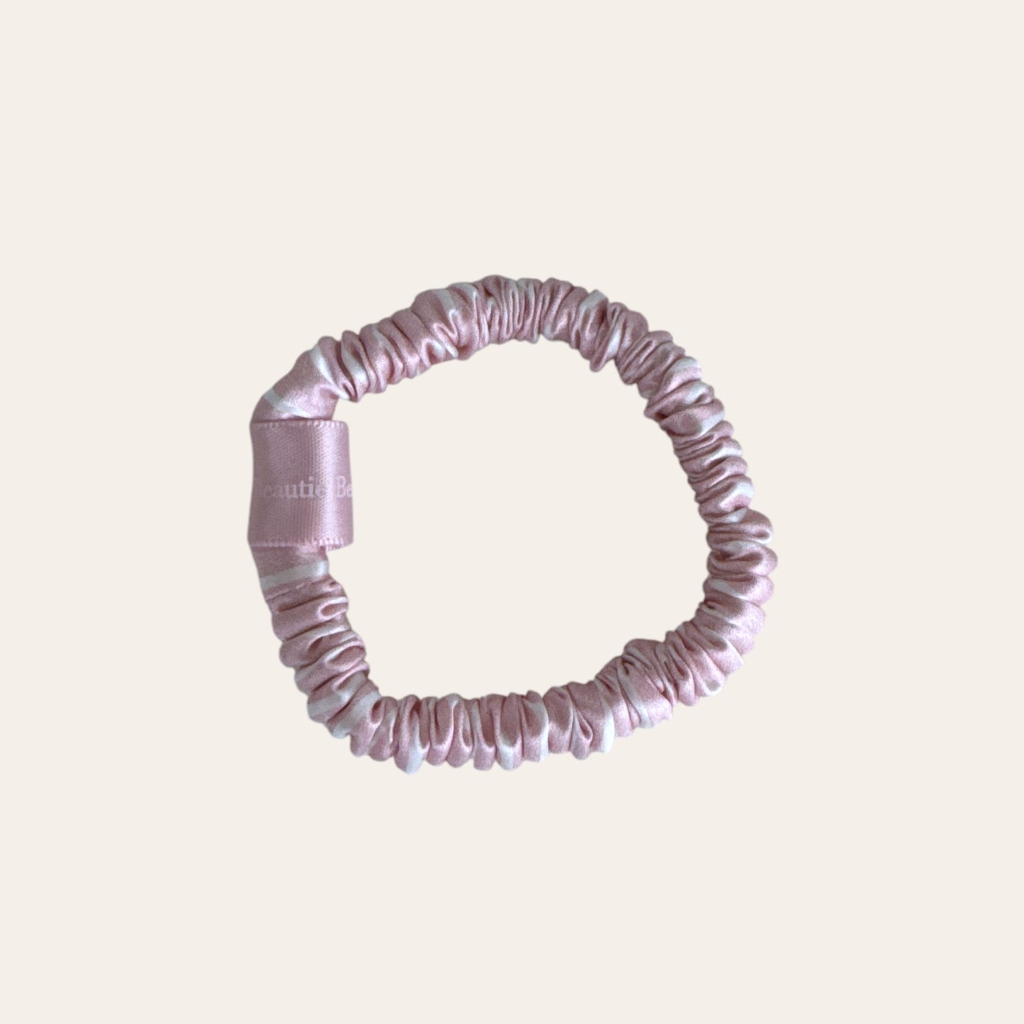 Hedvábná gumička Klasik – Pruhy × Růžová