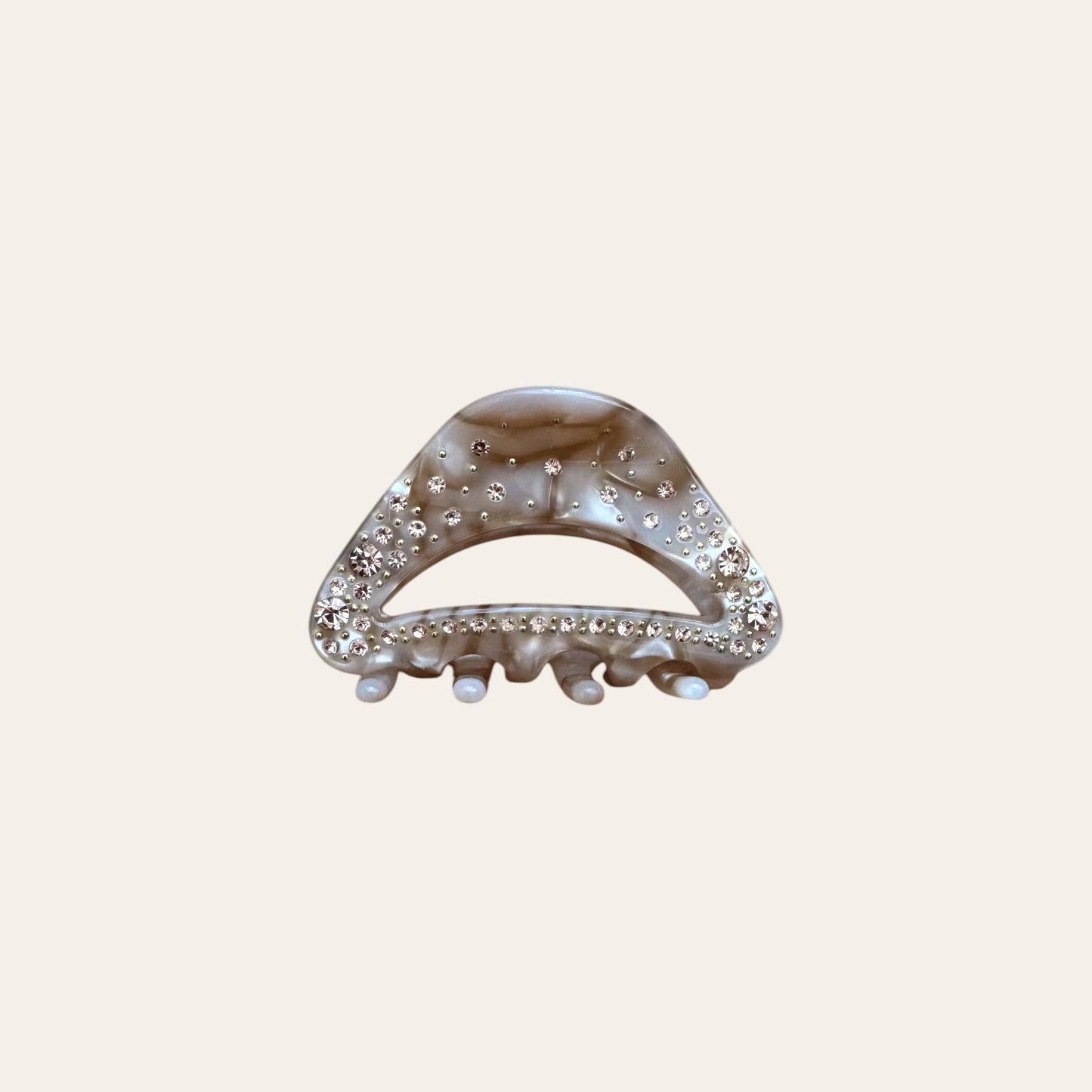 Vlasový klip - Bisou Glam beige