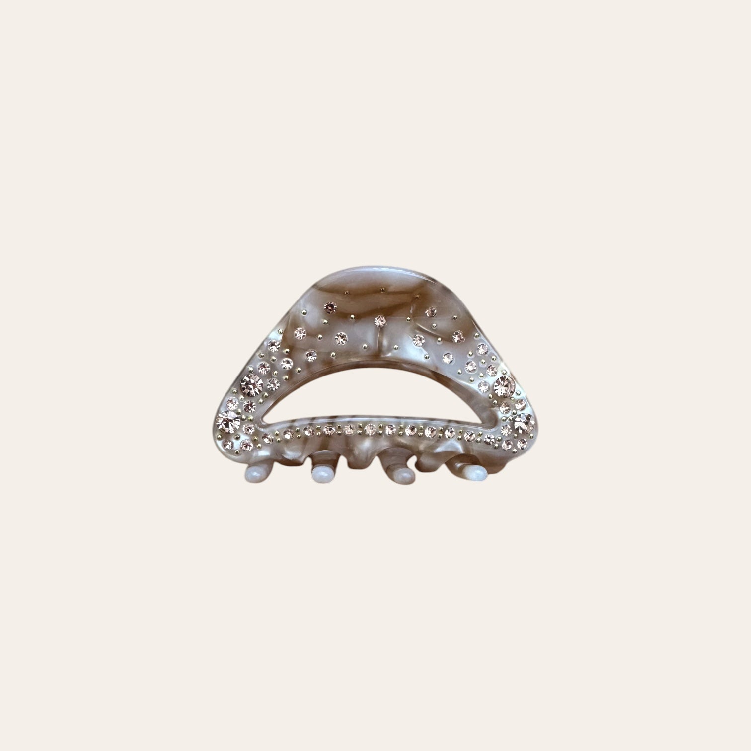Vlasový klip - Bisou Glam beige
