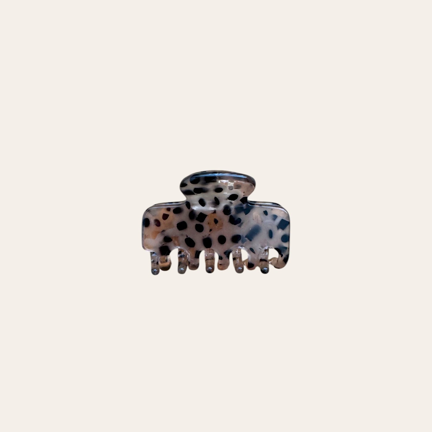 Vlasový klip Elise- leopard beige
