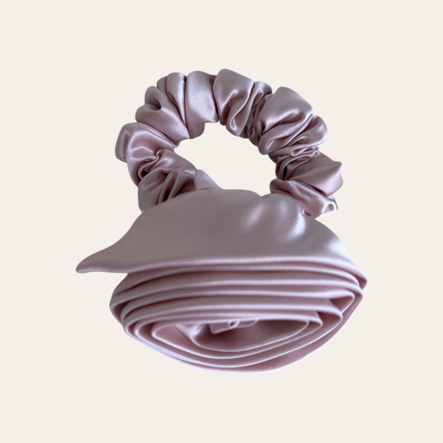 Hedvábná gumička ROSE - pink