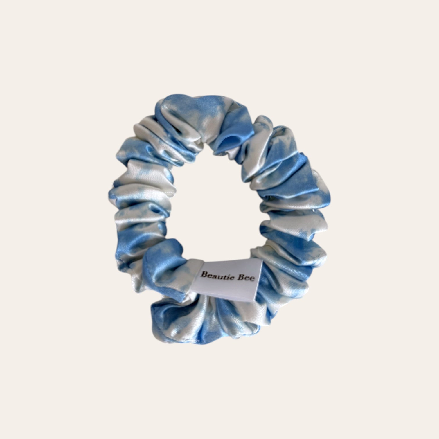 Hedvábná gumička medium -marble blue
