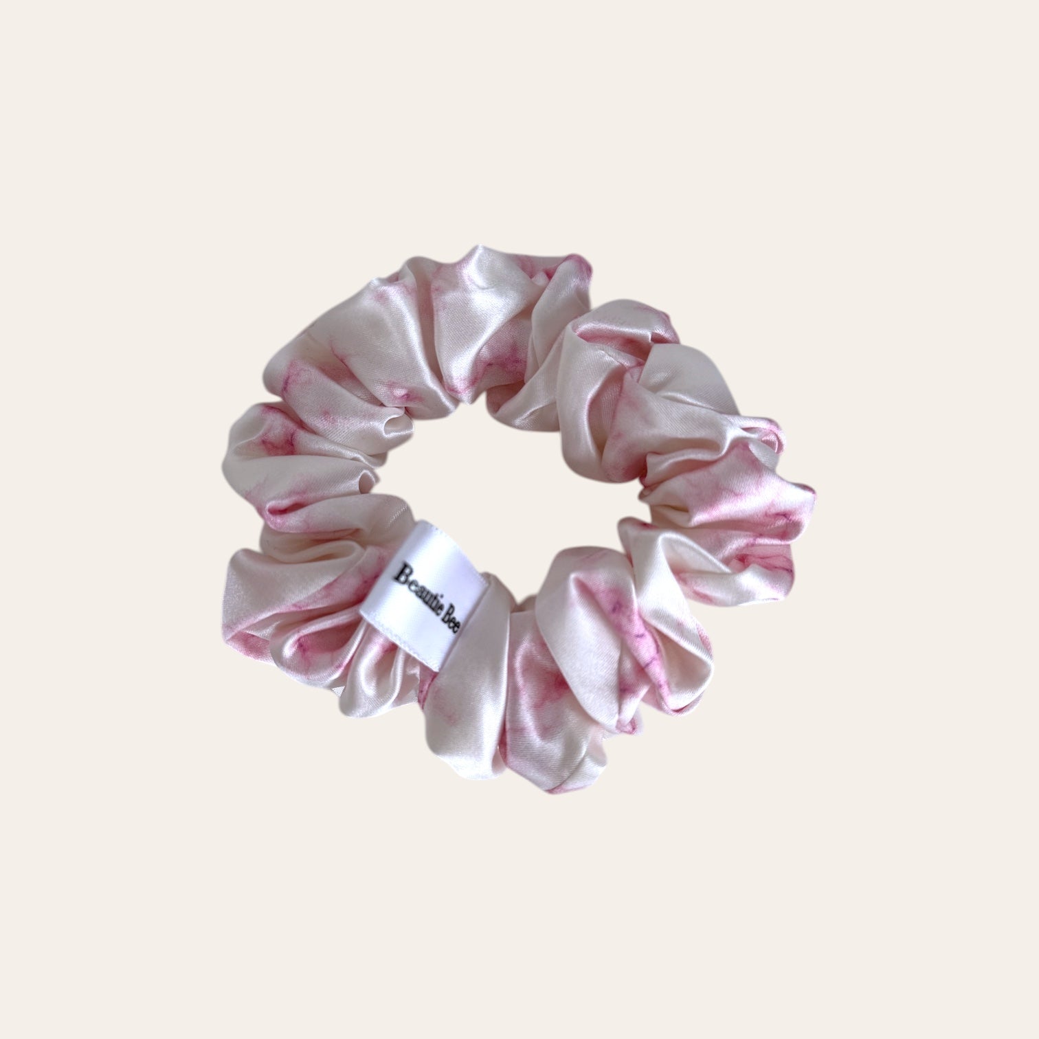Hedvábná gumička L  -marble pink