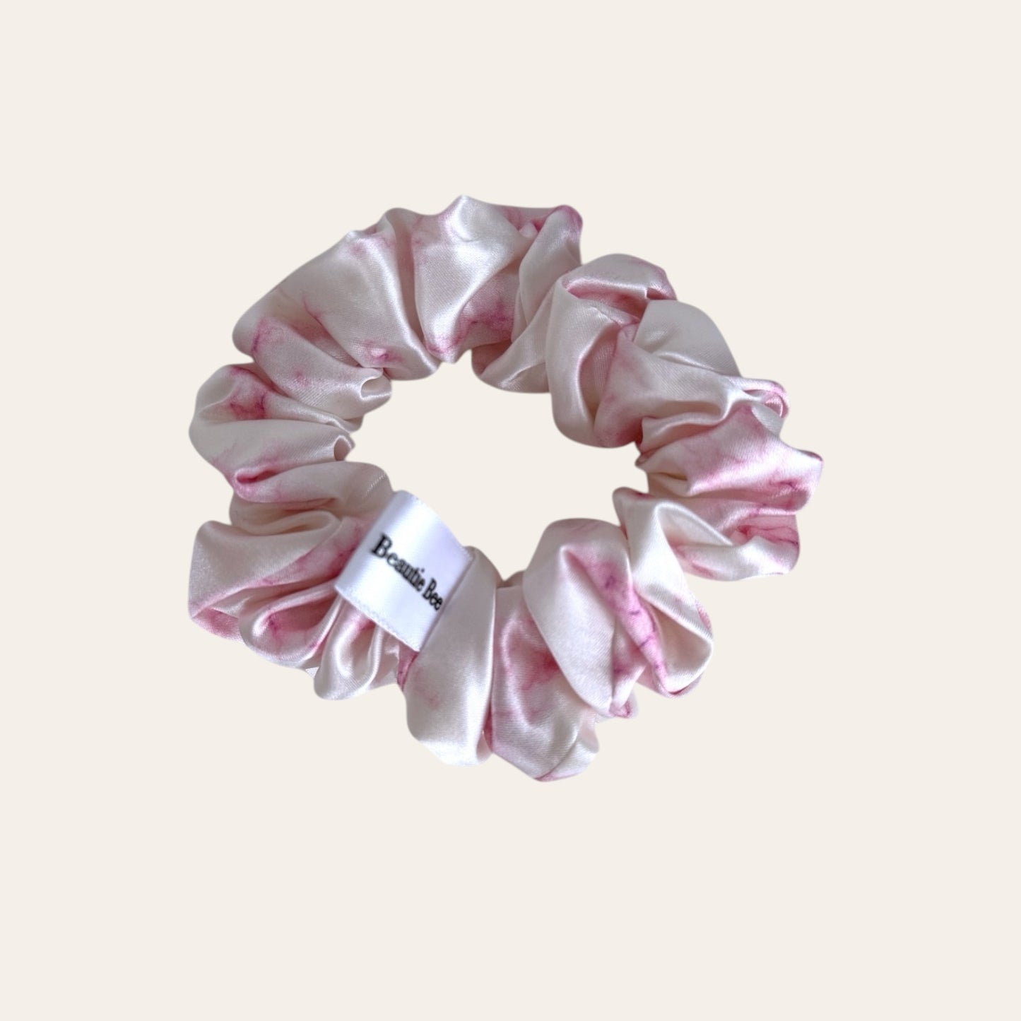 Hedvábná gumička L  -marble pink