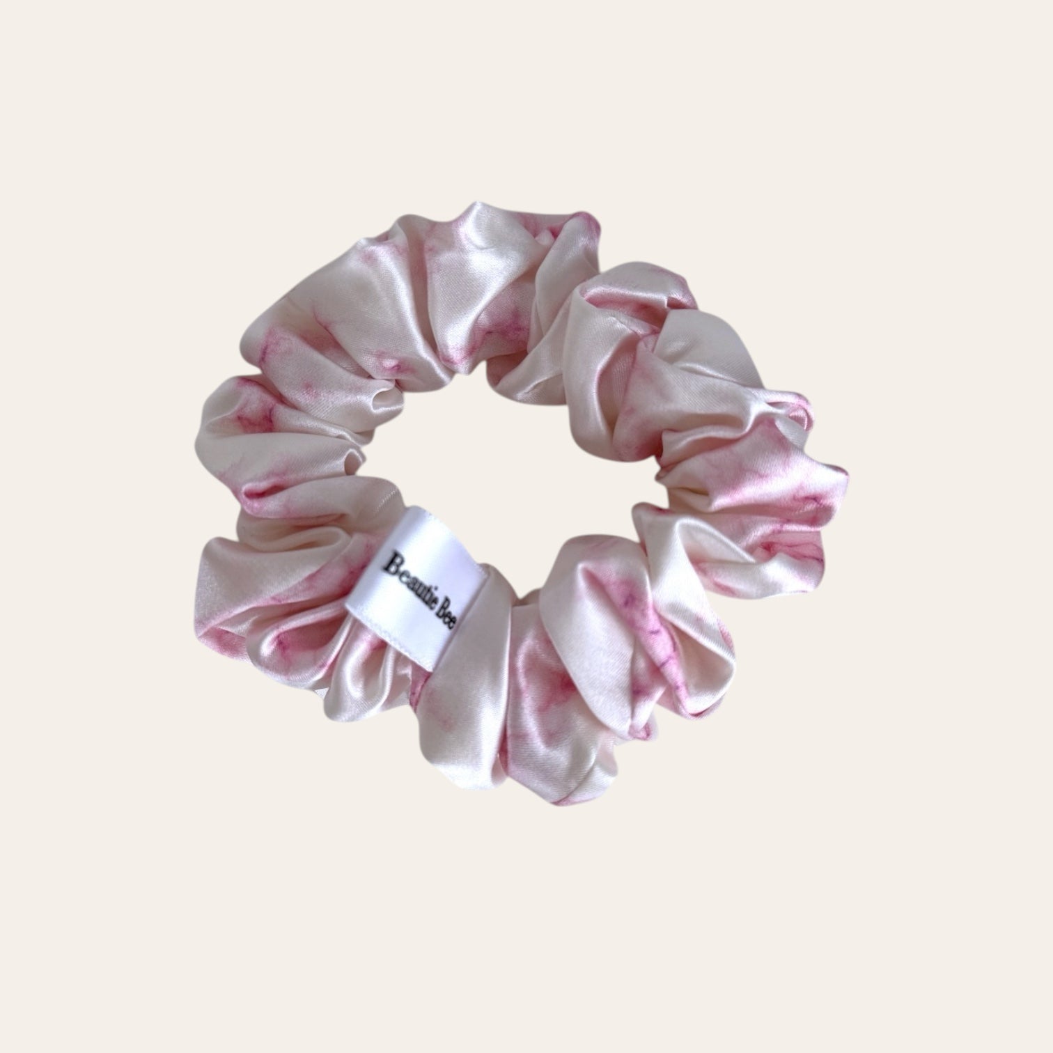 Hedvábná gumička L  -marble pink