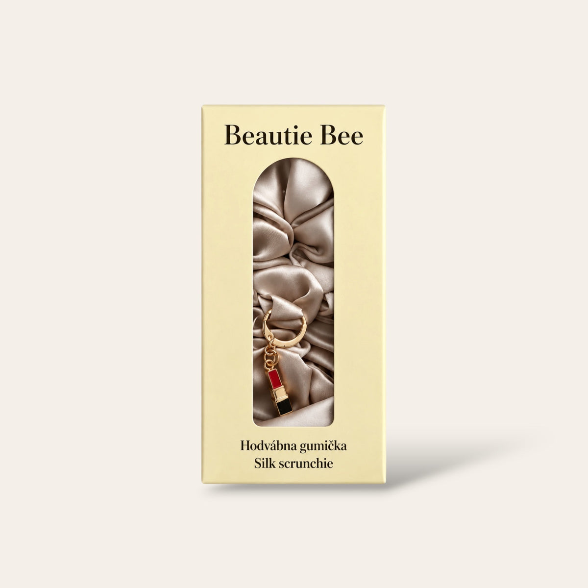 Hedvábná gumička Charm L - Lipstick 💄