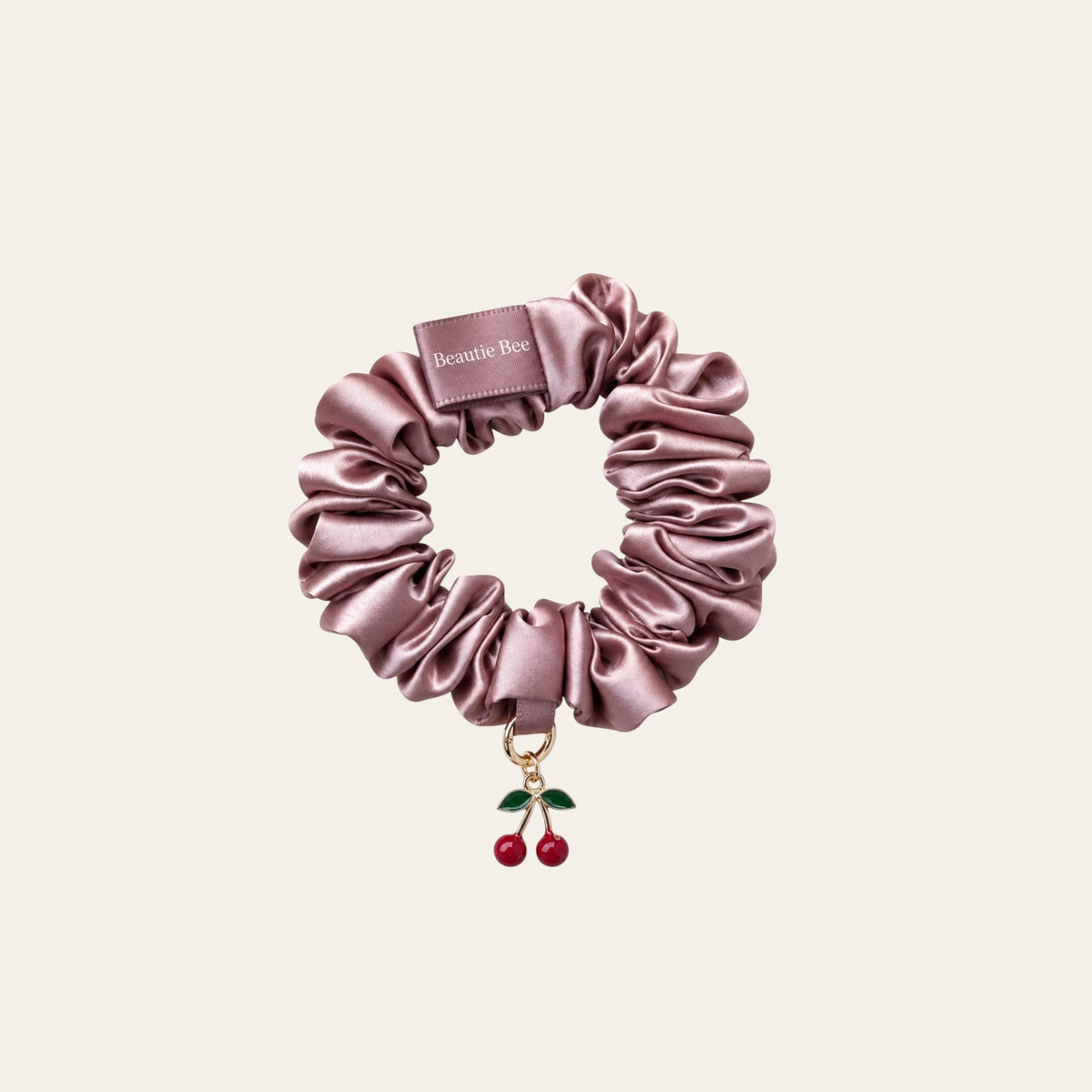 Hedvábná gumička Charm M - Cherry 🍒