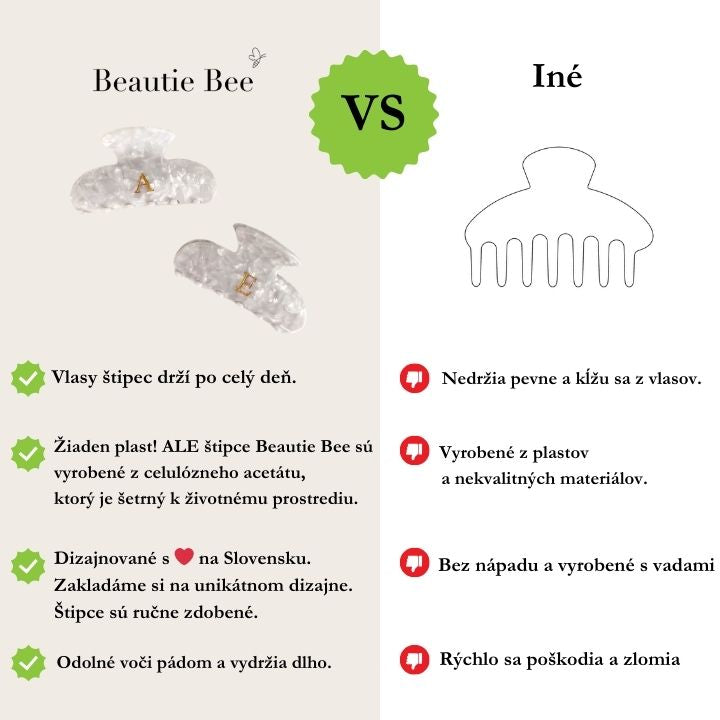BEE - vlasový klip Moccacino